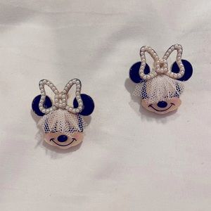 Bauble bar Minnie Mouse bride earrings